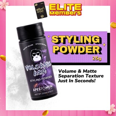 APESTOMEN Volcanic Ash Styling Powder (Lightweight Powder, That Adds Grip With No Fuss, Volume And Matte Separation Texture In Just Seconds) 25g