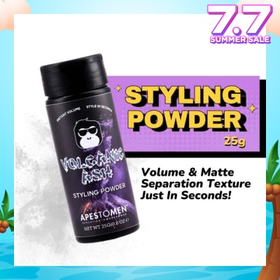APESTOMEN Volcanic Ash Styling Powder (Lightweight Powder, That Adds Grip With No Fuss, Volume And Matte Separation Texture In Just Seconds) 25g