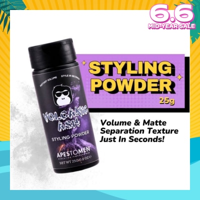 APESTOMEN Volcanic Ash Styling Powder (Lightweight Powder, That Adds Grip With No Fuss, Volume And Matte Separation Texture In Just Seconds) 25g