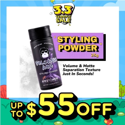 APESTOMEN Volcanic Ash Styling Powder (Lightweight Powder, That Adds Grip With No Fuss, Volume And Matte Separation Texture In Just Seconds) 25g