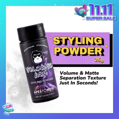 APESTOMEN Volcanic Ash Styling Powder (Lightweight Powder, That Adds Grip With No Fuss, Volume And Matte Separation Texture In Just Seconds) 25g