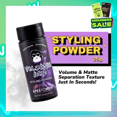 APESTOMEN Volcanic Ash Styling Powder (Lightweight Powder, That Adds Grip With No Fuss, Volume And Matte Separation Texture In Just Seconds) 25g