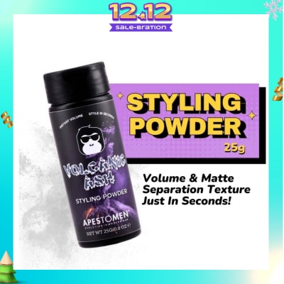 APESTOMEN Volcanic Ash Styling Powder (Lightweight Powder, That Adds Grip With No Fuss, Volume And Matte Separation Texture In Just Seconds) 25g