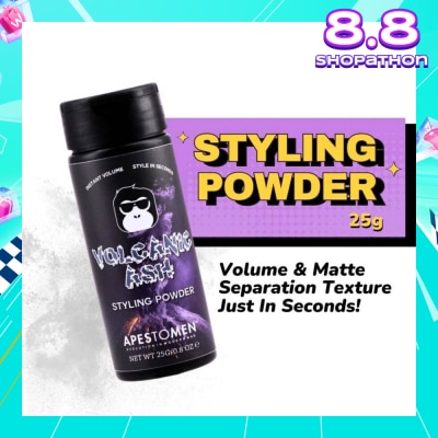 APESTOMEN Volcanic Ash Styling Powder (Lightweight Powder, That Adds Grip With No Fuss, Volume And Matte Separation Texture In Just Seconds) 25g