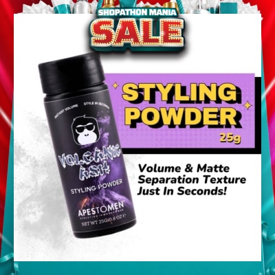 APESTOMEN - Volcanic Ash Styling Powder (Lightweight Powder, That Adds Grip With No Fuss, Volume And Matte Separation Texture In Just Seconds) 25g