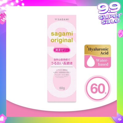 SAGAMI Original Lubricating Gel (Made With Sterile Purified Water And Rich In Hyaluronic Acid To Provide A Long Lasting Lubrication And Natural Feel) 60g