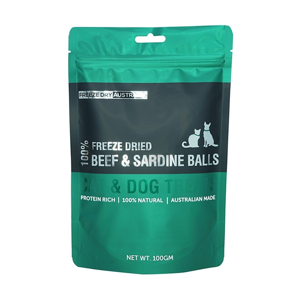 Freeze Dried Beef & Sardine Balls Cat and Dog Treats 100g