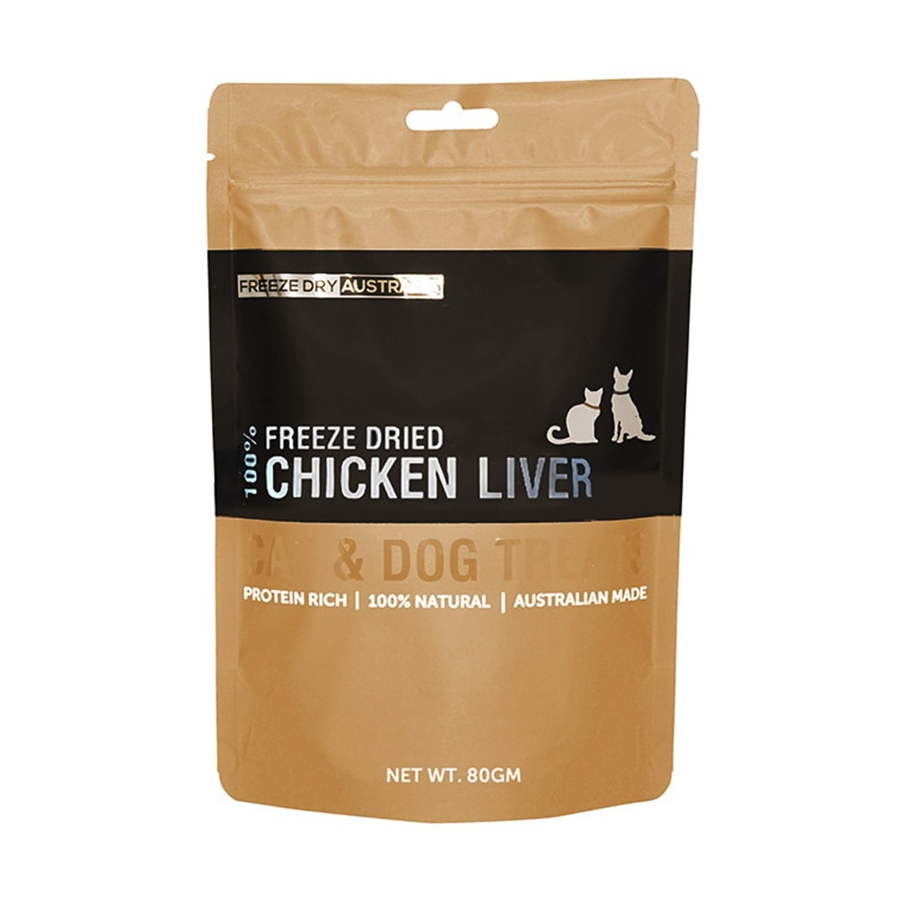 Freeze Dried Chicken Liver Cat and Dog Treats 80g
