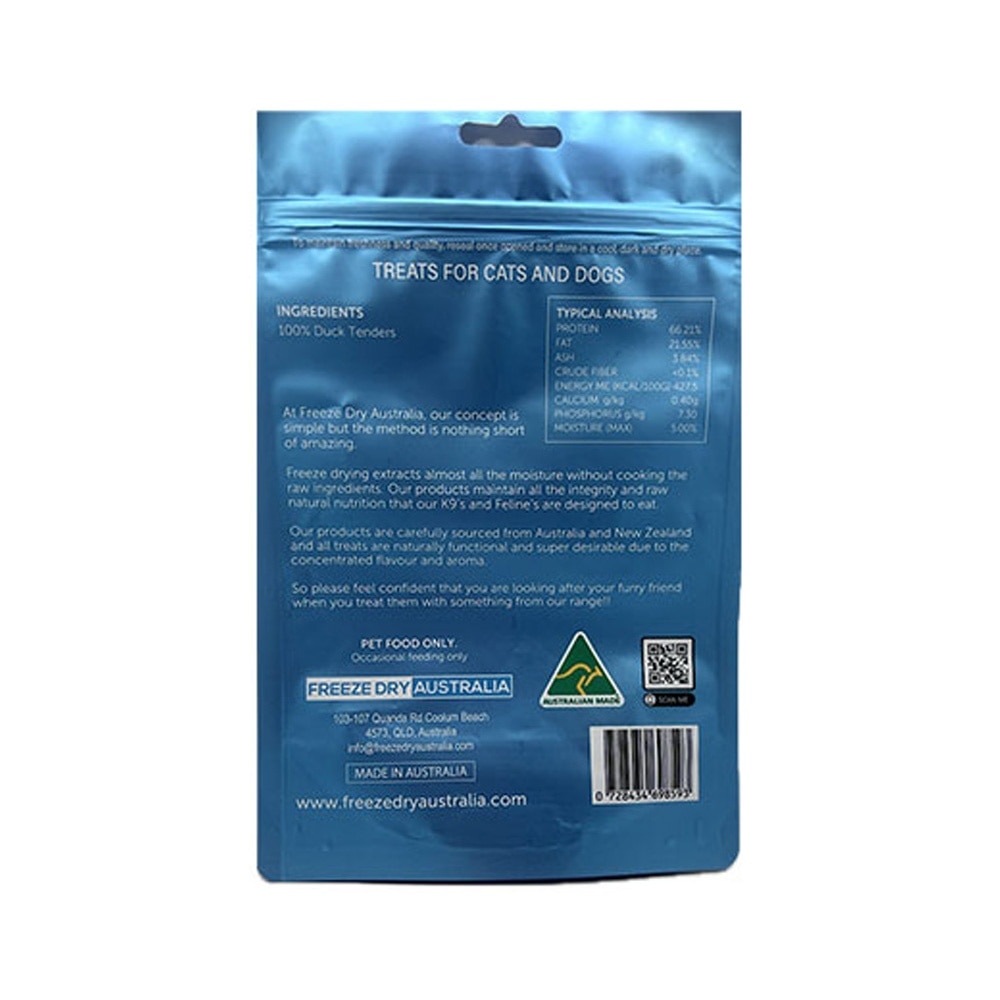 Freeze Dried Duck Tenders Cat and Dog Treats 100g