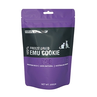 FREEZE DRY AUSTRALIA - Freeze Dried Emu Cookie Cat and Dog Treats 100g