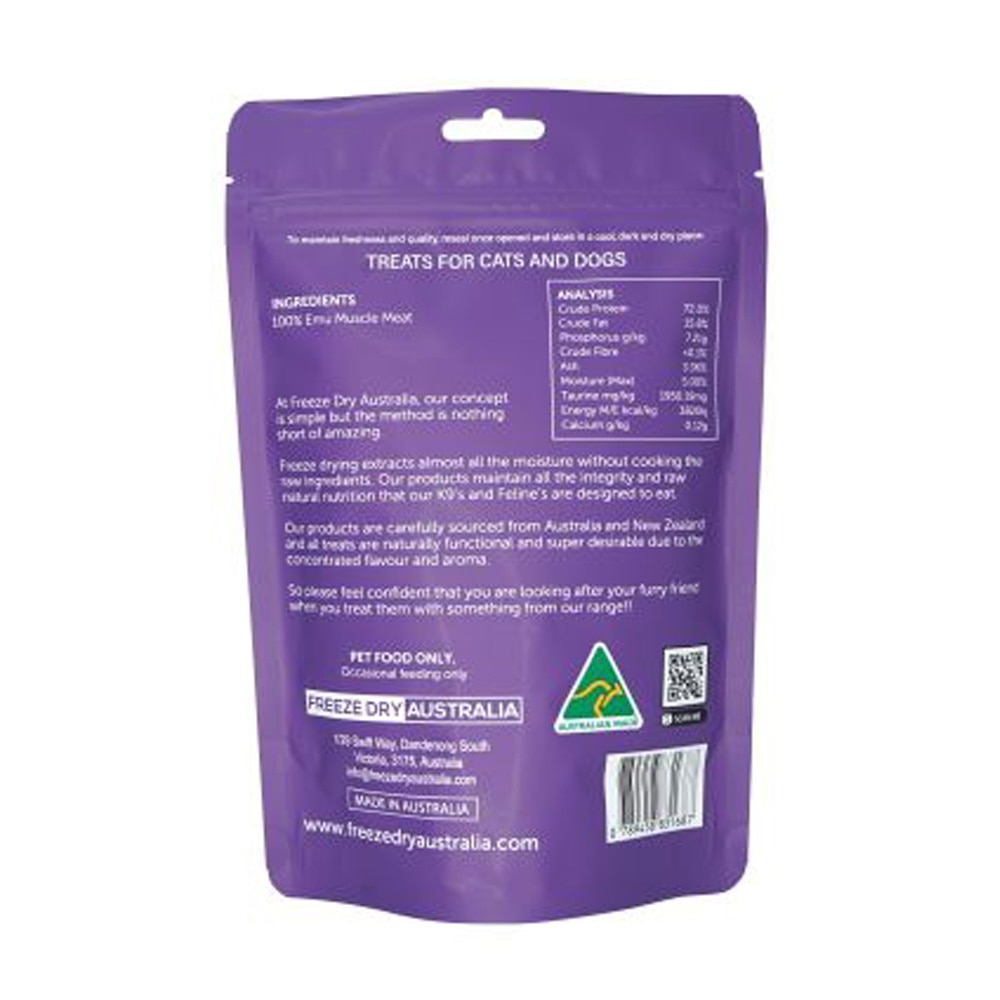 Freeze Dried Emu Cookie Cat and Dog Treats 100g