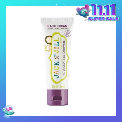 JACK N JILL Blackcurrant Natural Toothpaste (Suitable From 6 Months+) 50g (Expiry: Jan`2026)
