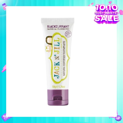 JACK N JILL Blackcurrant Natural Toothpaste (Suitable From 6 Months+) 50g (Expiry: Jan`2026)
