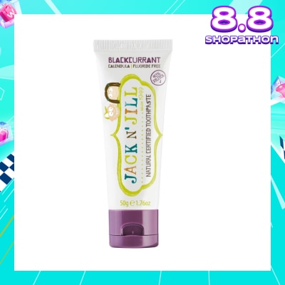 JACK N JILL Blackcurrant Natural Toothpaste (Suitable From 6 Months+) 50g (Expiry: Jan`2026)