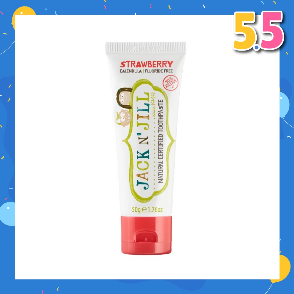 Strawberry Natural Toothpaste (Gentle Removal Of Plaque, Help Soothe Gums,Suitable From 6 Months+) 50g