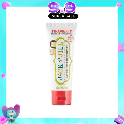 JACK N JILL - Strawberry Natural Toothpaste (Gentle Removal Of Plaque, Help Soothe Gums,Suitable From 6 Months+) 50g image