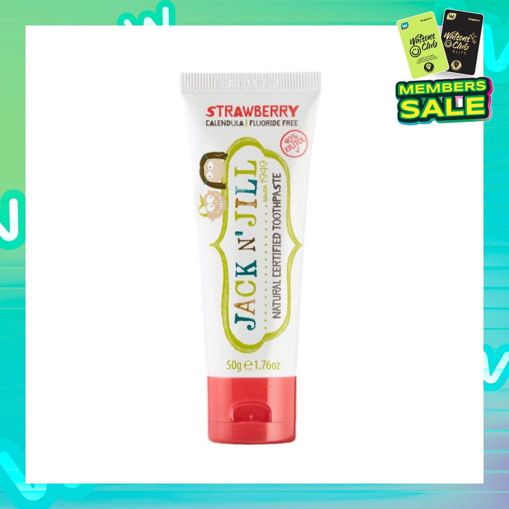 Strawberry Natural Toothpaste (Gentle Removal Of Plaque, Help Soothe Gums,Suitable From 6 Months+) 50g