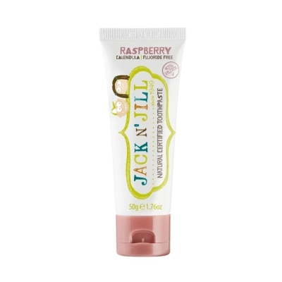 JACK N JILL Rasberry Natural Toothpaste (Gentle Removal Of Plaque, Help Soothe Gums,Suitable From 6 Months+) 50g