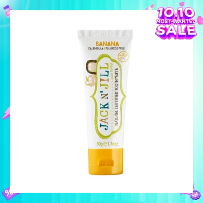 JACK N JILL Banana Natural Toothpaste (From 6 Months+) 50g (Expiry: Jan`2026)