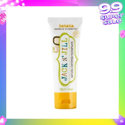 JACK N JILL Banana Natural Toothpaste (From 6 Months+) 50g (Expiry: Jan`2026)