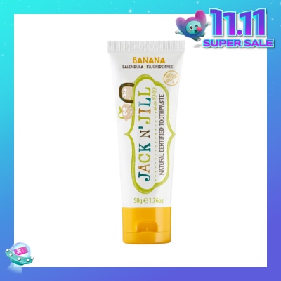 JACK N JILL Banana Natural Toothpaste (From 6 Months+) 50g (Expiry: Jan`2026)