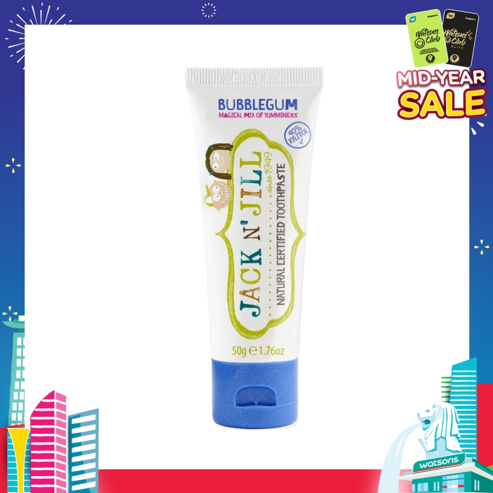 Bubble Gum Natural Toothpaste (6 Months+) 50g (Expiry: Jan`2026)