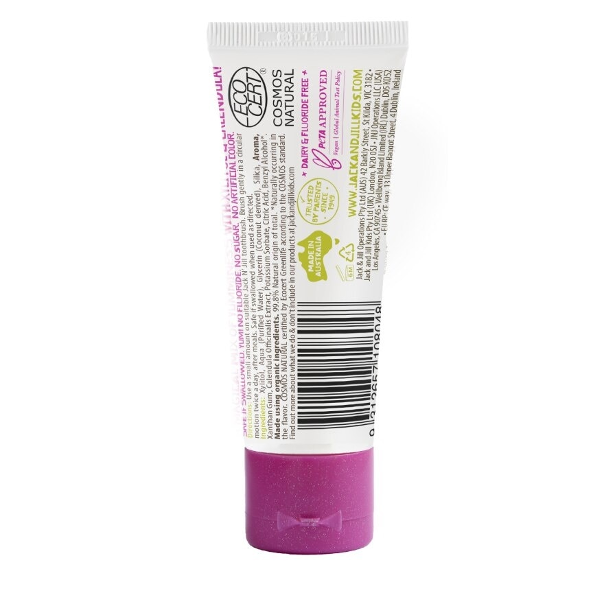 Berries And Cream Natural Toothpaste (Gentle Removal Of Plaque, Help Soothe Gums,Suitable From 6 Months+) 50g