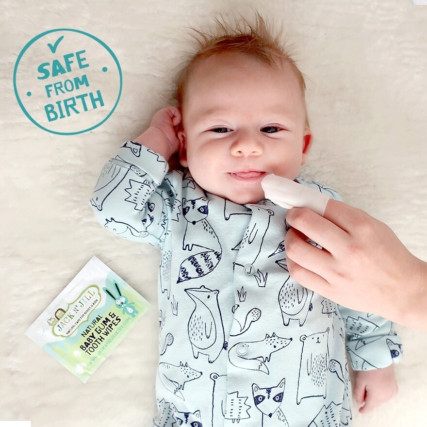 Baby Gum And Tooth Wipes (Safely Clean Babies Mouth And Gums, Suitable From Birth, Soft Cotton, Sterilized And Gently Textured) 25s