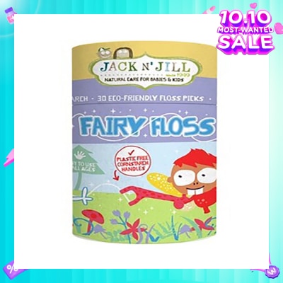 JACK N JILL Fairy Floss (Kids First Floss, Slides Easily Between Teeth) 30s