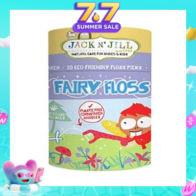 JACK N JILL - Fairy Floss (Kids First Floss, Slides Easily Between Teeth) 30s