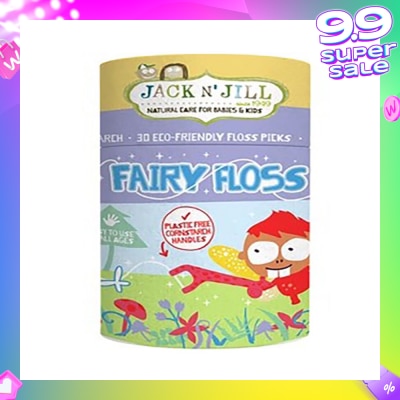 JACK N JILL Fairy Floss (Kids First Floss, Slides Easily Between Teeth) 30s