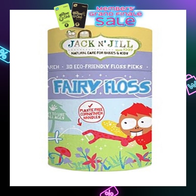 JACK N JILL Fairy Floss (Kids First Floss, Slides Easily Between Teeth) 30s