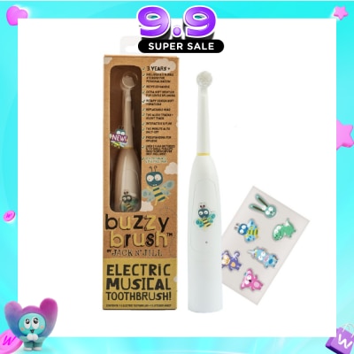 JACK N JILL - Electric Musical Toothbrush (Battery Operated, Rotary Design Soft Vibrations, Extra Soft Bristles For Gentle Brushing, Recommended For Children Aged 3+) 1s image