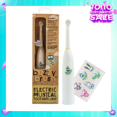 JACK N JILL Electric Musical Toothbrush (Battery Operated, Rotary Design Soft Vibrations, Extra Soft Bristles For Gentle Brushing, Recommended For Children Aged 3+) 1s