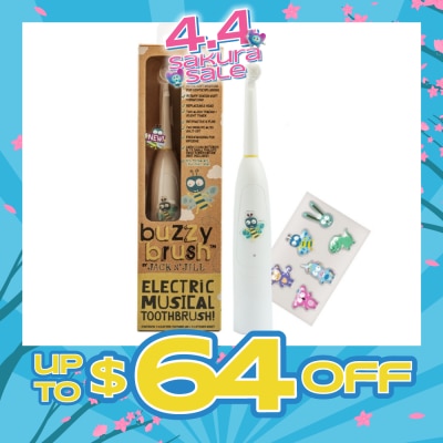 JACK N JILL - Electric Musical Toothbrush (Battery Operated, Rotary Design Soft Vibrations, Extra Soft Bristles For Gentle Brushing, Recommended For Children Aged 3+) 1s