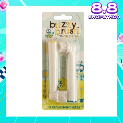 JACK N JILL Buzzybrush Replace Heads (Replacement Heads Can Be Easily Attached To Your Buzzy Brush) 2s