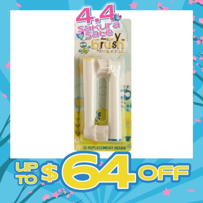 JACK N JILL - Buzzybrush Replace Heads (Replacement Heads Can Be Easily Attached To Your Buzzy Brush) 2s