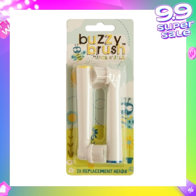 JACK N JILL Buzzybrush Replace Heads (Replacement Heads Can Be Easily Attached To Your Buzzy Brush) 2s