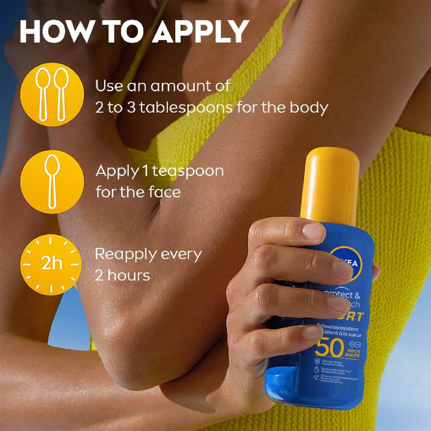 Protect & Moisture Sun Body Lotion SPF50+ PA+++ (UVA/UVB Protect + Water Resistant + Moisturize Skin) 125ml