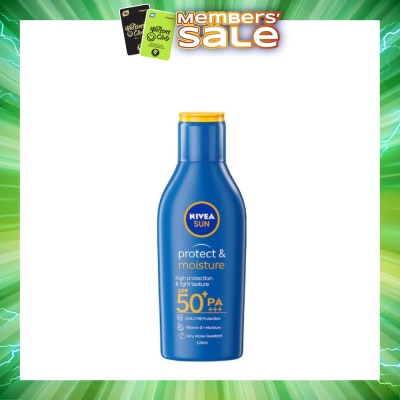 NIVEA SUN - Protect & Moisture Sun Body Lotion SPF50+ PA+++ (UVA/UVB Protect + Water Resistant + Moisturize Skin) 125ml
