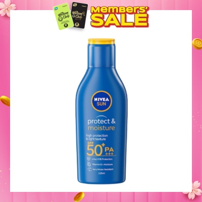 NIVEA SUN Protect & Moisture Sun Body Lotion SPF50+ PA+++ (UVA/UVB Protect + Water Resistant + Moisturize Skin) 125ml