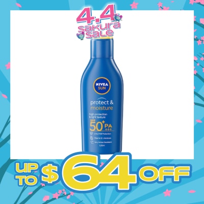 NIVEA SUN - Protect & Moisture Sun Body Lotion SPF50+ PA+++ (UVA/UVB Protect + Water Resistant + Moisturize Skin) 125ml