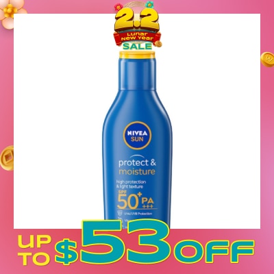 NIVEA SUN Protect & Moisture Sun Body Lotion SPF50+ PA+++ (UVA/UVB Protect + Water Resistant + Moisturize Skin) 125ml