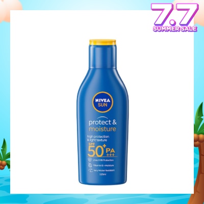 NIVEA SUN Protect & Moisture Sun Body Lotion SPF50+ PA+++ (UVA/UVB Protect + Water Resistant + Moisturize Skin) 125ml