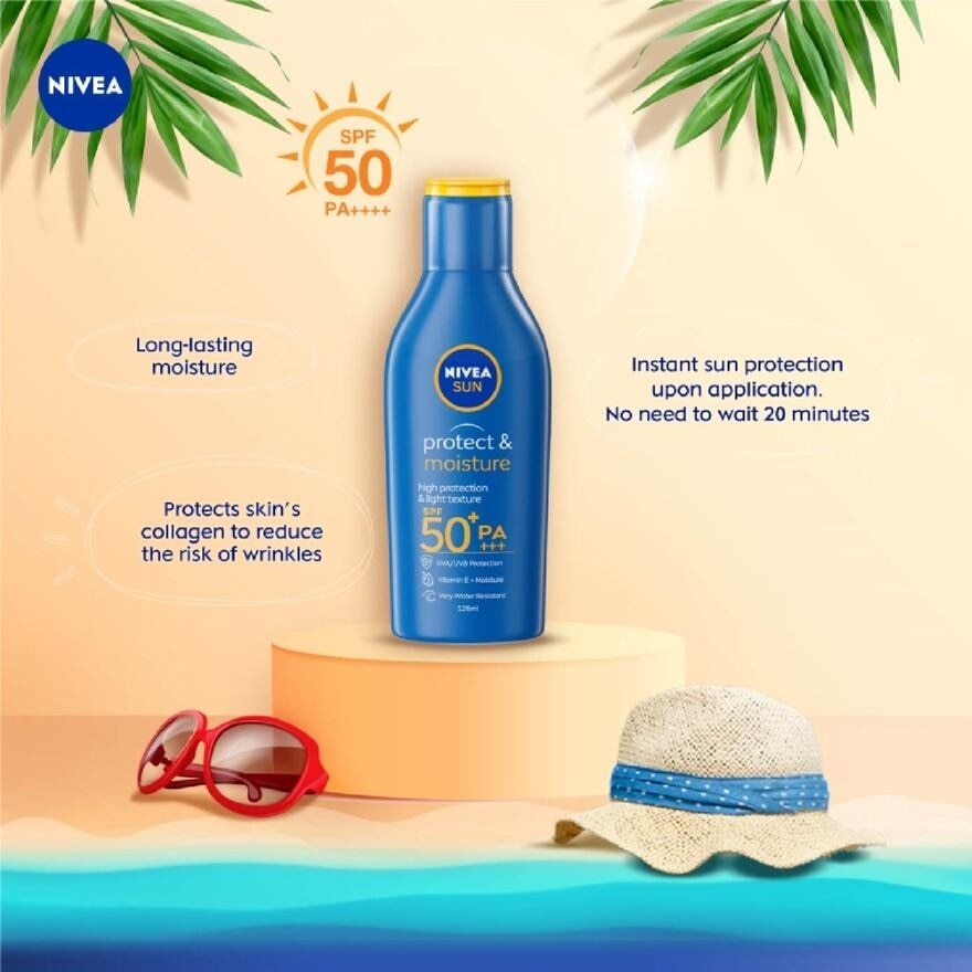 Protect & Moisture Sun Body Lotion SPF50+ PA+++ (UVA/UVB Protect + Water Resistant + Moisturize Skin) 125ml