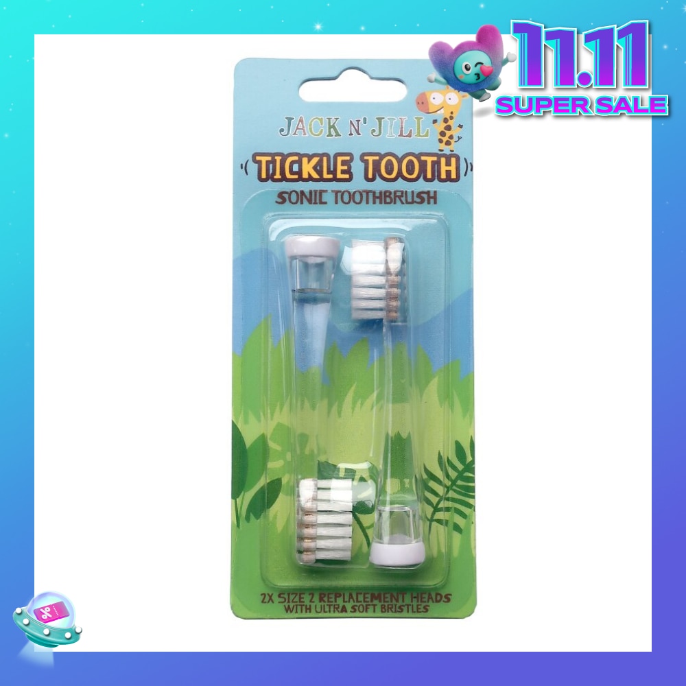 Sonictickle Replacement Heads (Brush Heads With Super Soft Bristles, Can Be Easily Attached To Your Sonic Toothbrush) 2s