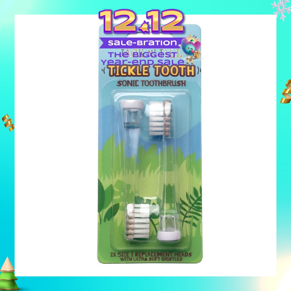 Sonictickle Replacement Heads (Brush Heads With Super Soft Bristles, Can Be Easily Attached To Your Sonic Toothbrush) 2s