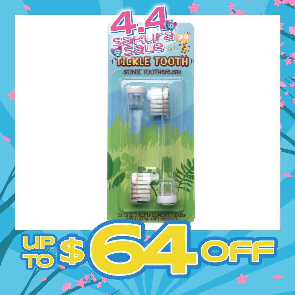 Sonictickle Replacement Heads (Brush Heads With Super Soft Bristles, Can Be Easily Attached To Your Sonic Toothbrush) 2s