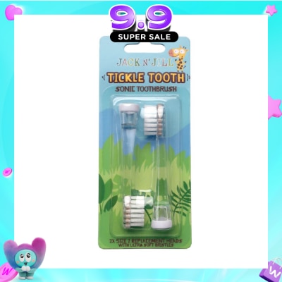 JACK N JILL - Sonictickle Replacement Heads (Brush Heads With Super Soft Bristles, Can Be Easily Attached To Your Sonic Toothbrush) 2s image