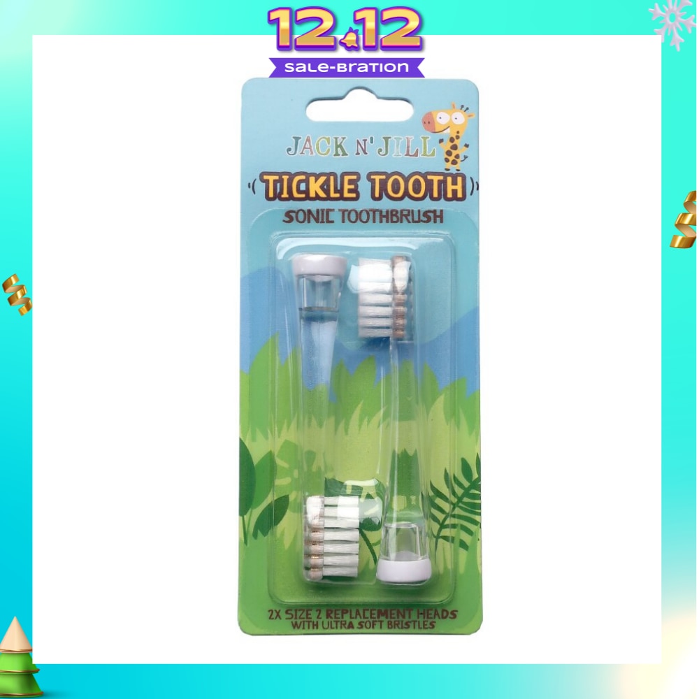 Sonictickle Replacement Heads (Brush Heads With Super Soft Bristles, Can Be Easily Attached To Your Sonic Toothbrush) 2s